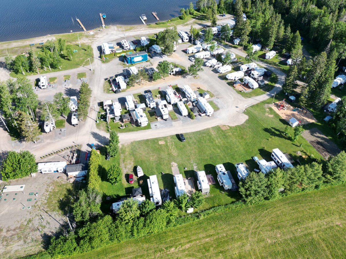 Vue aérienne du camping